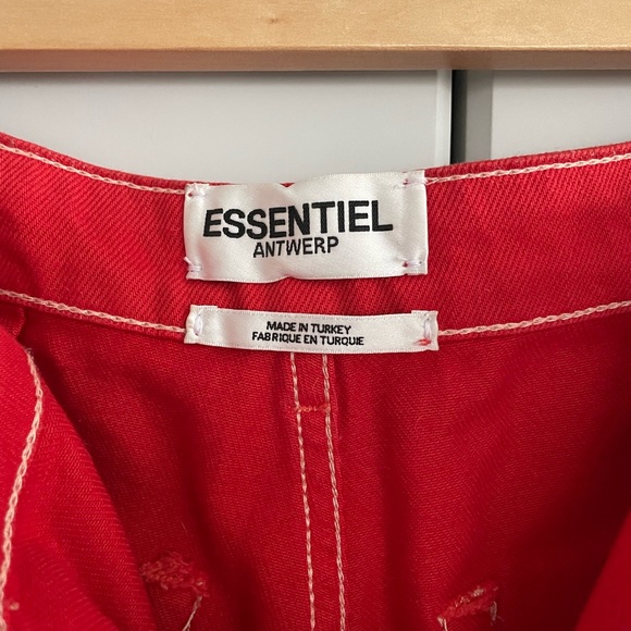 Essentiel Antwerp Red Jeans Pants - Picture 3 of 5